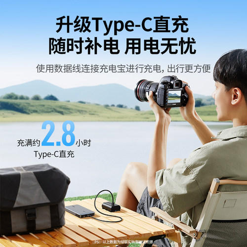 绿联Type-C直充相机电池LP-E6NH适用佳能EOS 6D 60D 70D 80D R7 R6 5D3 7D 5DMark 6D2 5D4 90D 5D2单反配件 - 图1