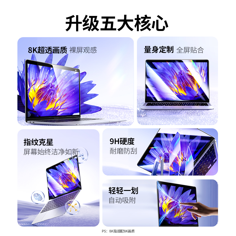 绿联适用于苹果Macbookair屏幕膜macPro14.2/13.3/13.6寸保护贴膜2024新款笔记本电脑M1芯片钢化膜高清护眼M2 - 图3