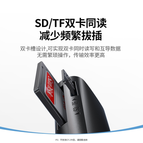 绿联相机读卡器sd卡tf多合一usb高速ccd转换器otg正品行车记录仪内存储卡读取适用大疆苹果typec手机电脑两用 - 图2