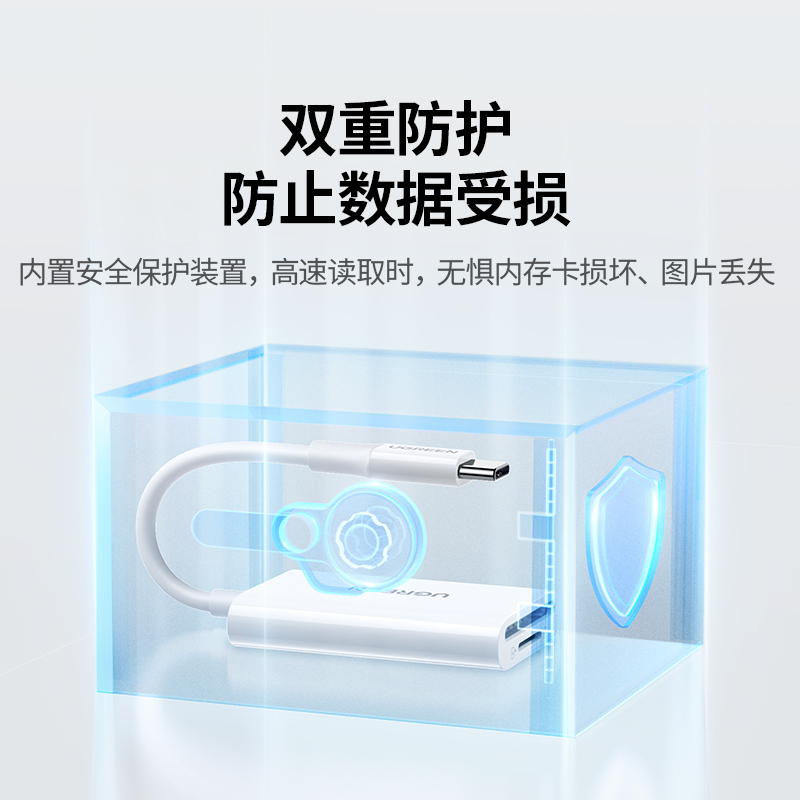 绿联typec手机读卡器sd卡迷你型usb3.0高速ccd相机tf内存卡otg多功能U盘转换适用于苹果iphone15平板mac电脑 - 图2