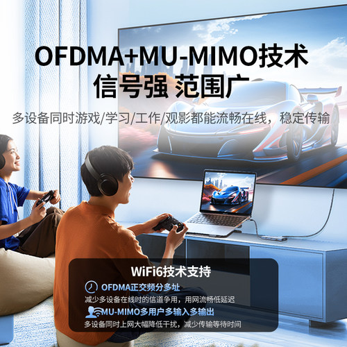 绿联usb无线网卡台式电脑主机wifi6接收发射器笔记本家用高速无限连接热点外置网络外接千兆5G双频信号免驱动 - 图1