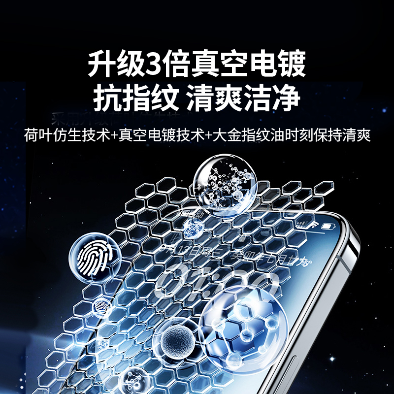 绿联适用苹果14pro钢化膜iphone15promax新款手机膜14pro贴膜保护ip14全屏防偷窥14plus膜听筒防尘膜13防摔12