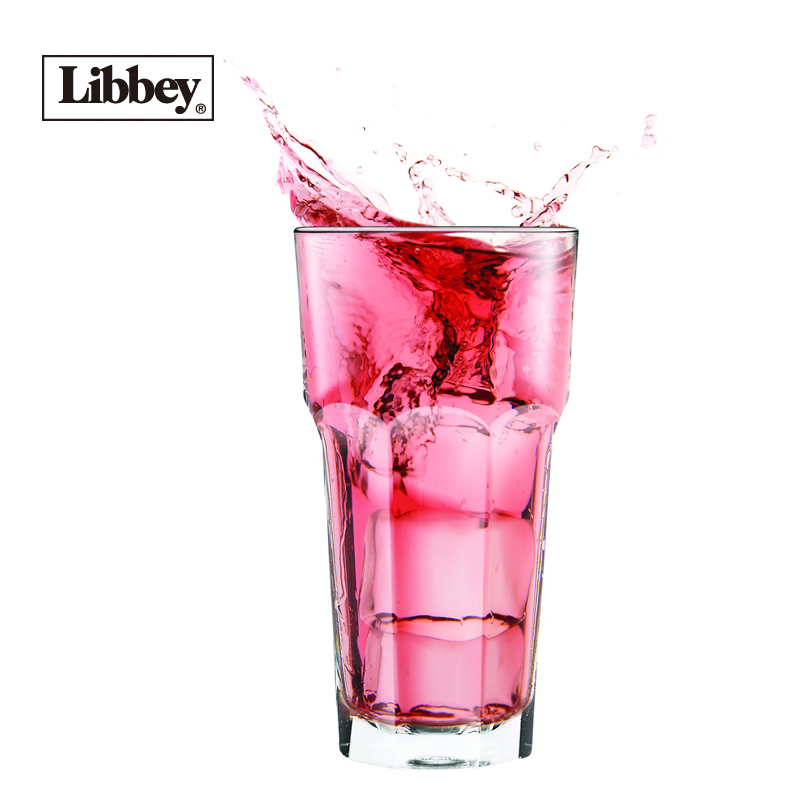 Libbey利比玻璃杯必胜客加厚耐热水杯八角杯果汁威士忌热饮奶茶杯 - 图3