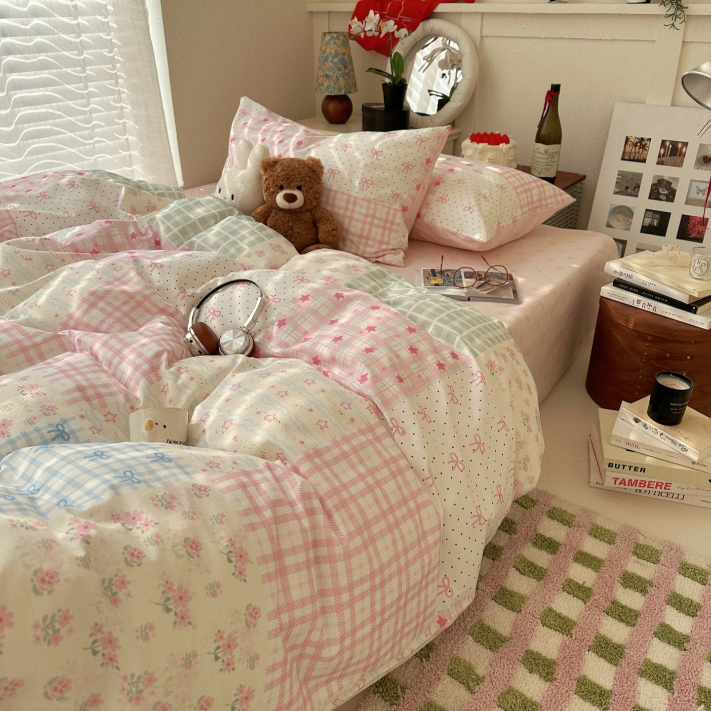 梨梦 收集春天 可爱纯棉四件套全棉床单被套床笠款宿舍床上用品,淘宝优惠券,粉丝福利购,淘宝优惠卷