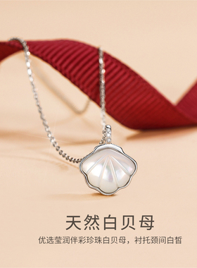 一贝子纯银小众设计感礼物锁骨链
