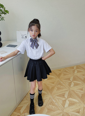 中小学女学生校服领结蓝紫条纹jk领结免打学院风水手服配饰领带男