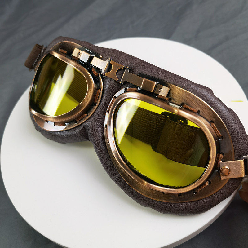 复古半盔头盔风镜机车电动车摩托车防风沙骑行飞行护目镜遮光眼镜,淘宝优惠券,粉丝福利购,淘宝优惠卷