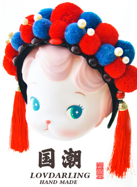 戏曲头饰京剧刀马旦古装中国风少女大童成人发箍新中式国潮新年头