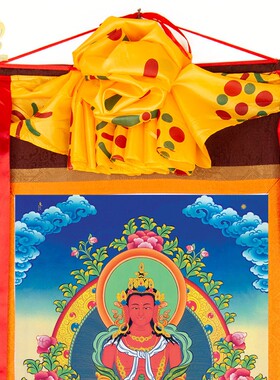 长寿佛唐卡画像西藏仿手绘装饰画