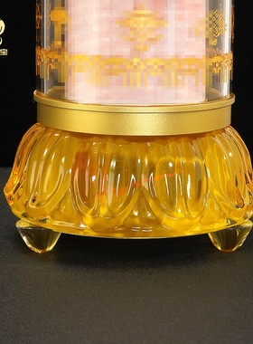 电动转金轮七色渐变发光转筒