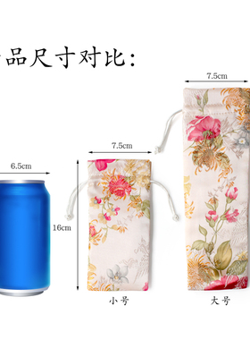 檀木梳子挂件中国风富贵花首饰袋