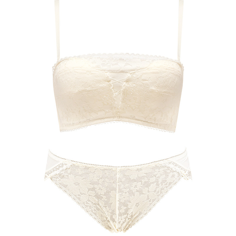 抹胸薄款大胸显胸小收副乳文胸罩 嫦香诗文胸