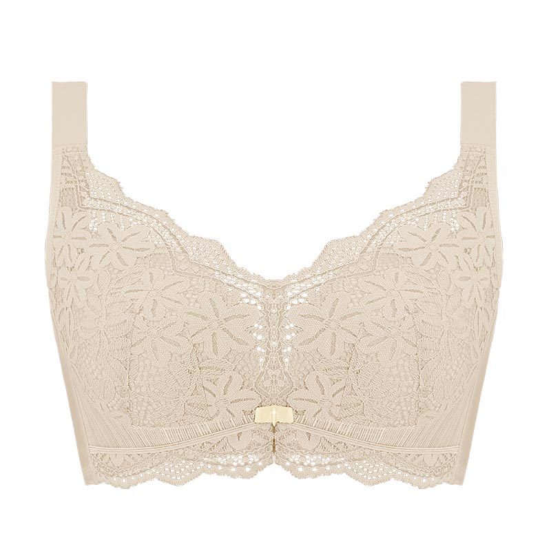 大胸显小薄款无钢圈收副乳透气内衣 嫦香诗文胸