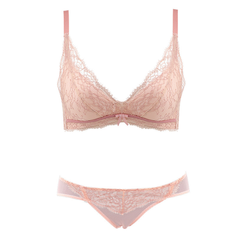 超薄bra红色内衣套装无钢圈文胸 嫦香诗文胸