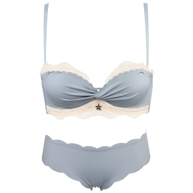 小胸无钢圈薄款调整型透气肩带文胸 嫦香诗文胸