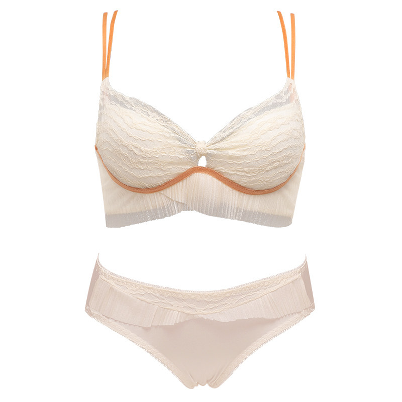 莫代尔薄款大胸显小聚拢无钢圈胸罩 嫦香诗文胸