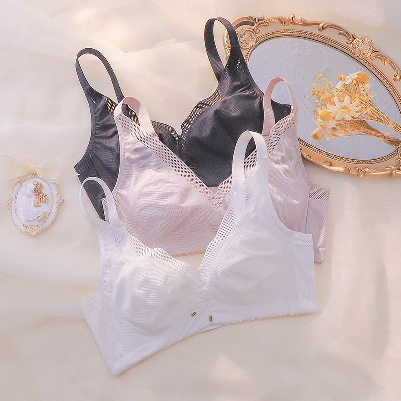 女无钢圈大胸显小夏超薄款缩文胸 嫦香诗文胸