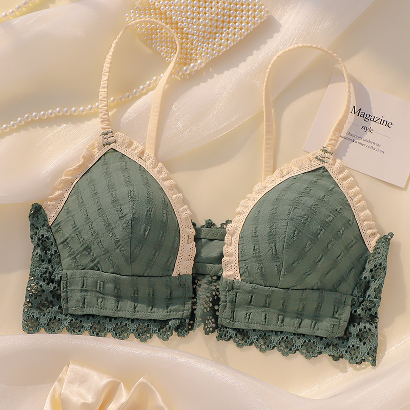 前扣式内衣女小胸聚拢少女文胸罩 嫦香诗文胸