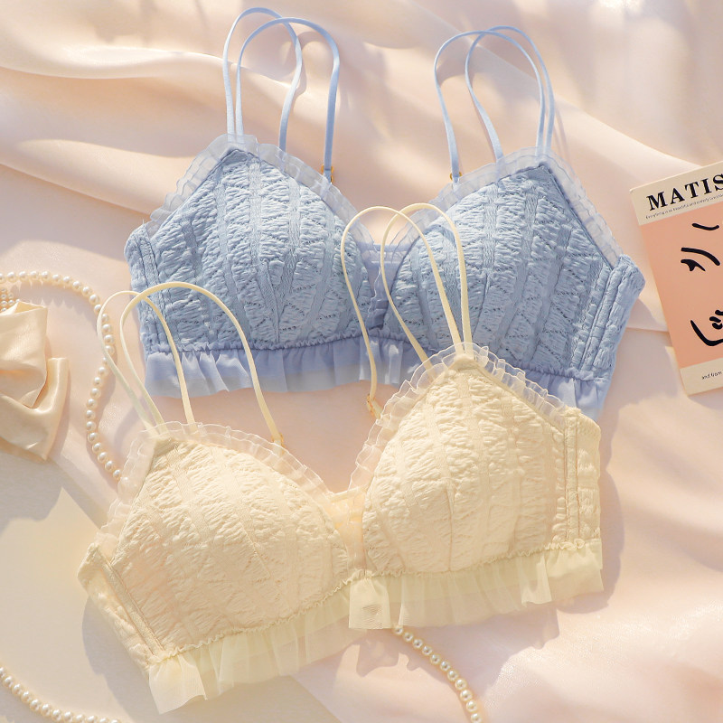 内衣女小胸聚拢无钢圈防下垂收副乳 嫦香诗文胸