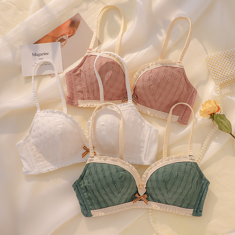 前扣式内衣女小胸聚拢少女文胸罩 嫦香诗文胸