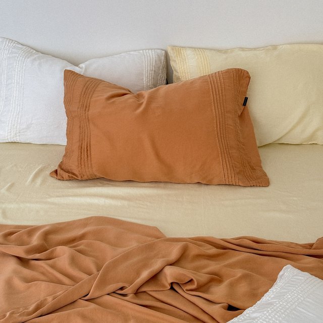 Kitchen Yi Niansheng Ultrafine Dan Washing Tianshi Six-Piece Set of Ultra Soft Ice Silk Bedding Sheet Color Bedding