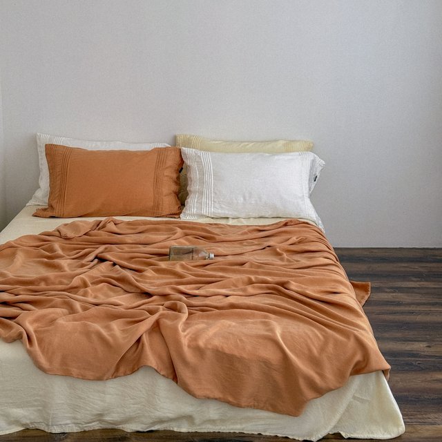 Kitchen Yi Niansheng Ultrafine Dan Washing Tianshi Six-Piece Set of Ultra Soft Ice Silk Bedding Sheet Color Bedding