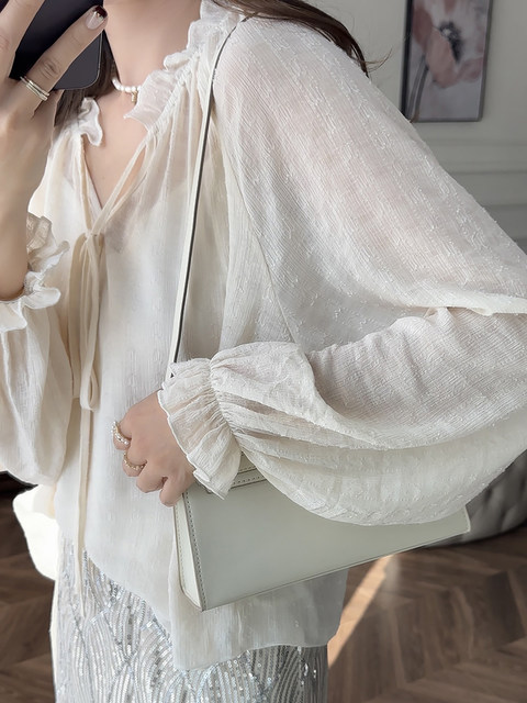 ເສື້ອຢືດ chiffon ເຊືອກຜູກ