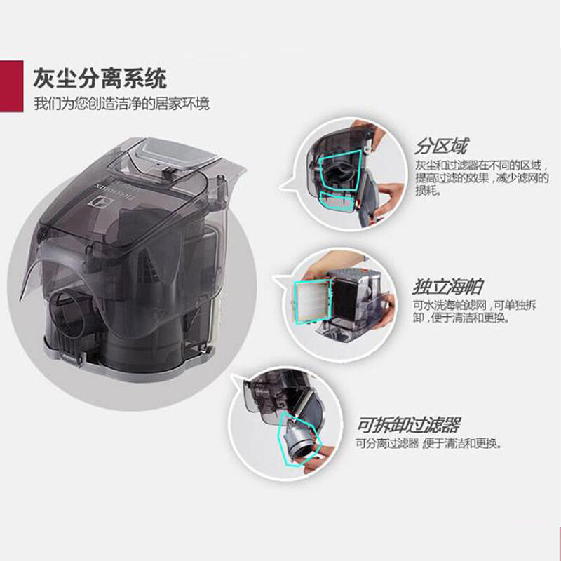 伊莱克斯家用大吸力小型吸尘器 伊莱克斯小家电吸尘器