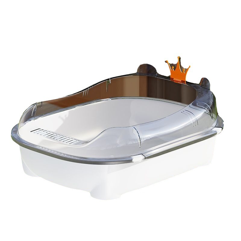 皇冠猫砂盆超大号半封闭开放式猫厕所防外溅防带砂特大号宠物用品 - 图3