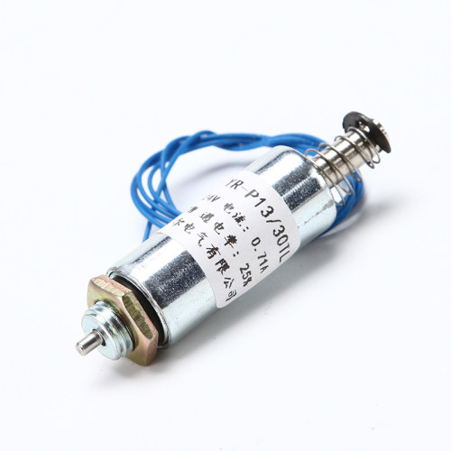 YR-P13/30TL圆管推拉式电磁铁 行程8mm 吸力10N直流撞击式电磁铁 - 图2