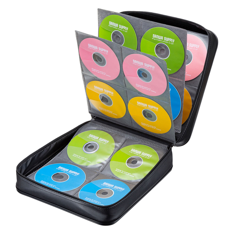 SANWA蓝光ps4游戏碟包CD盒DVD碟包硬壳大容量防震车载光碟收纳盒 - 图1