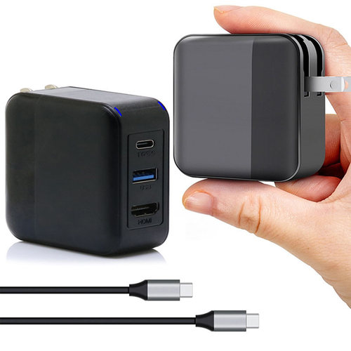 适用switch2火牛插头65W电源适配器HDMI电视投屏4K60HZ 2in1支持TV转换PD3.0快充NS2主机DOCK座充便携TV投屏 - 图3
