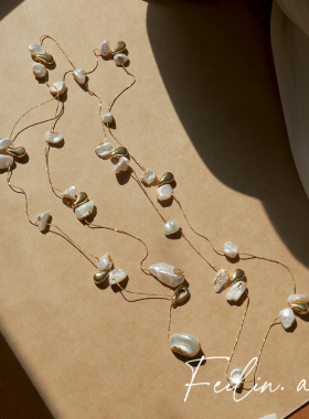 《宙斯之泪》巴洛克珍珠项链女款2025新款轻奢小众配饰毛衣链长款