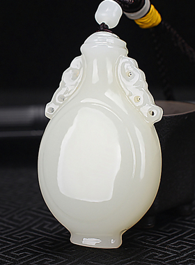 天然和田玉白玉籽料手把件羊脂玉