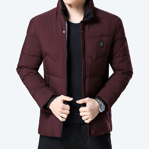 爸爸冬装外套中老年人棉衣男加绒加厚棉袄中年男士父亲羽绒棉服