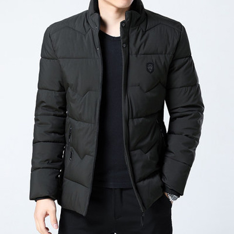 爸爸冬装外套中老年人棉衣男加绒加厚棉袄中年男士父亲羽绒棉服