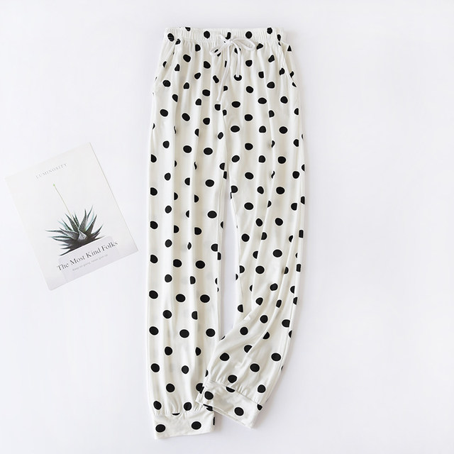 Modal cotton pajama pants, polka dot ກາງເກງບ້ານຕ້ານຍຸງ