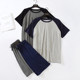 Modal shorts two-piece ice silk raglan pajamas ນອກ