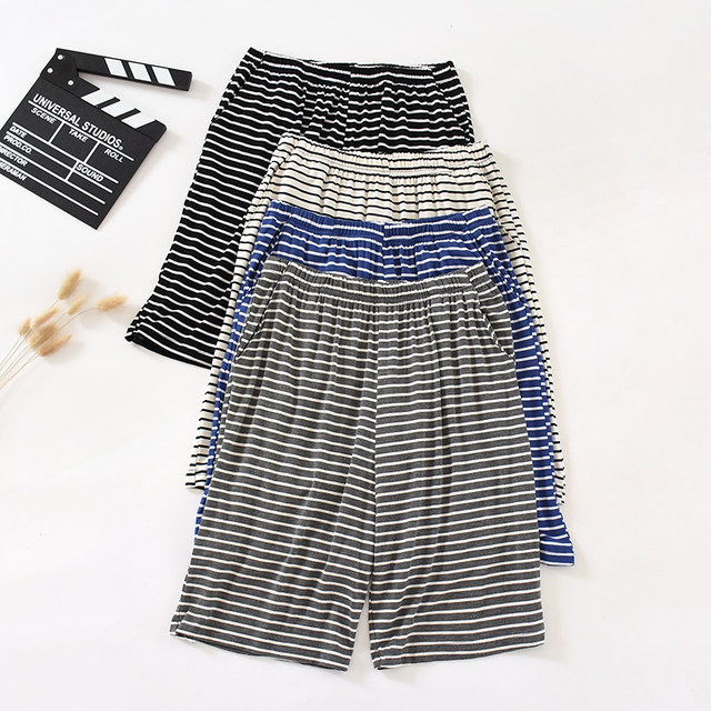 Modal summer ຫ້າຈຸດ stripe ສະດວກສະບາຍ pants ບ້ານ