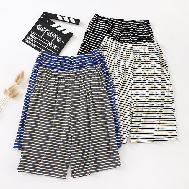 Modal summer ຫ້າຈຸດ stripe ສະດວກສະບາຍ pants ບ້ານ