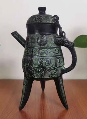 仿古铜镇宅祈福中式客厅敬神摆件