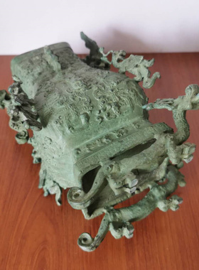 莲鹤方壶仿古青铜器风水镇宅