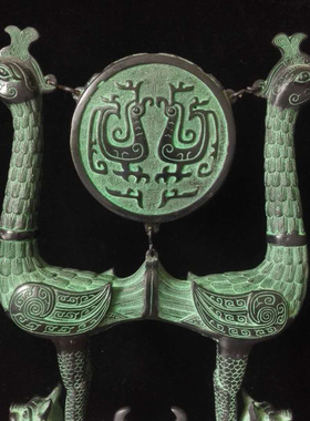 纯铜风水鸟架做旧镇宅仿古青铜器