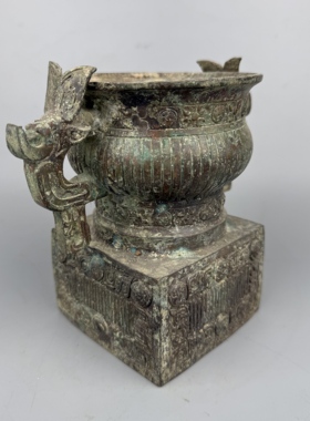 客厅婚庆礼品镇宅纯铜做旧古玩