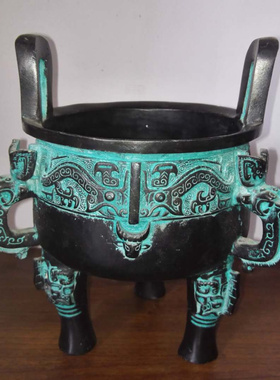 五耳鼎镇宅做旧仿古青铜器老礼品