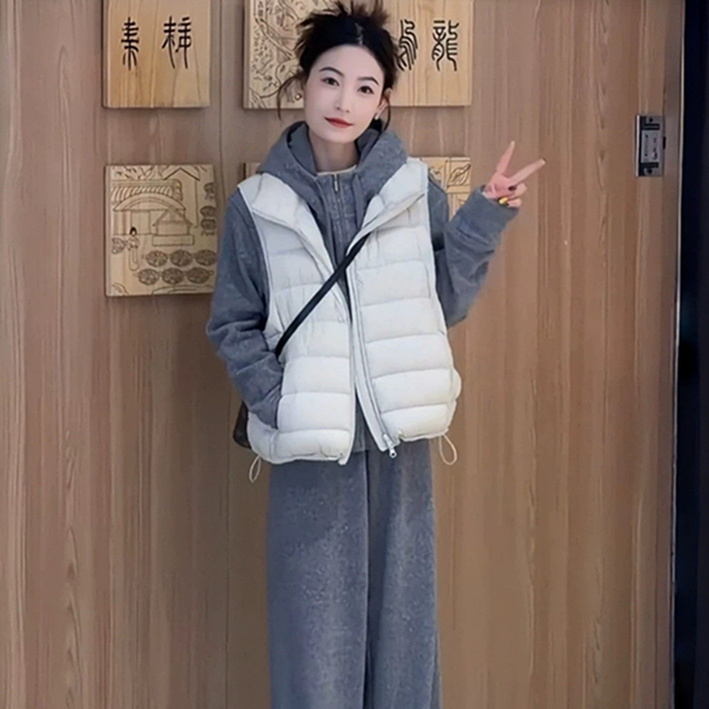 巨好看秋冬一整套女时尚加绒保暖连帽卫衣外套休闲阔腿裤两件套潮,淘宝优惠券,粉丝福利购,淘宝优惠卷