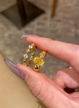 真金24电镀强保色中古风蛋形黄色