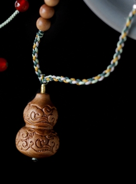 居舍印度老山檀香祥云福禄吊坠