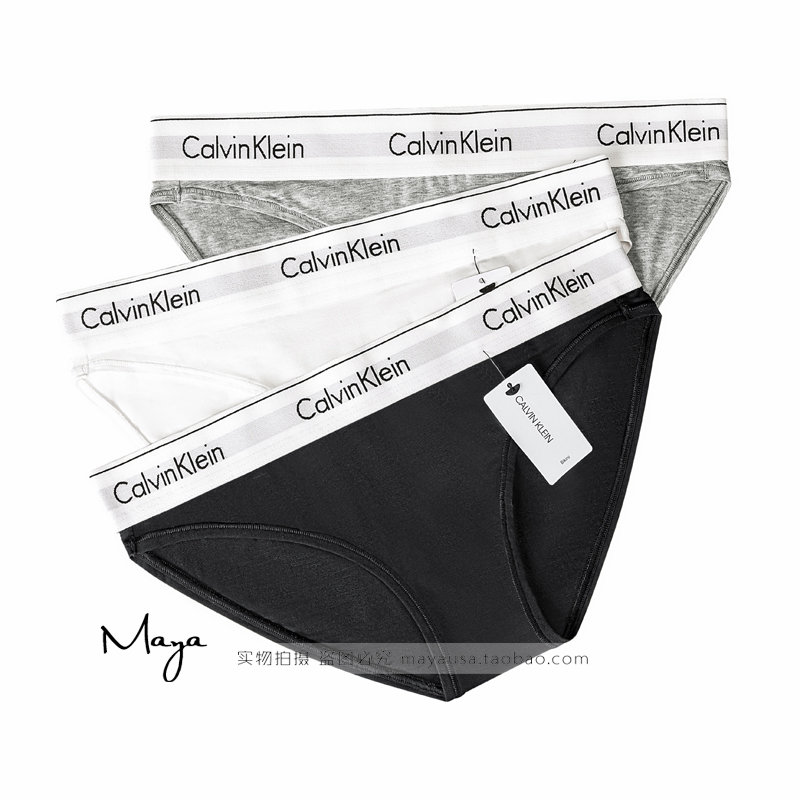 MAYA美国Calvin Klein CK女士莫代尔棉性感比基尼内裤三角裤F3787