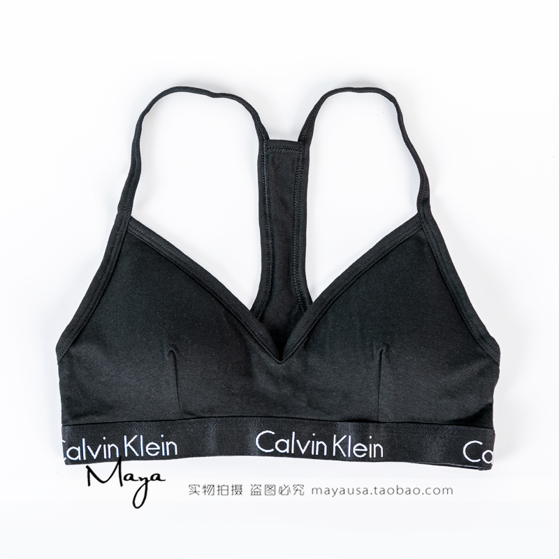 MAYA美国Calvin Klein CK女士无钢圈棉质运动舒适美背文胸内衣-图3